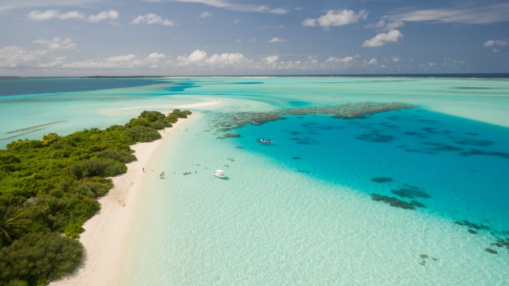 Tropical island and turquoise sea